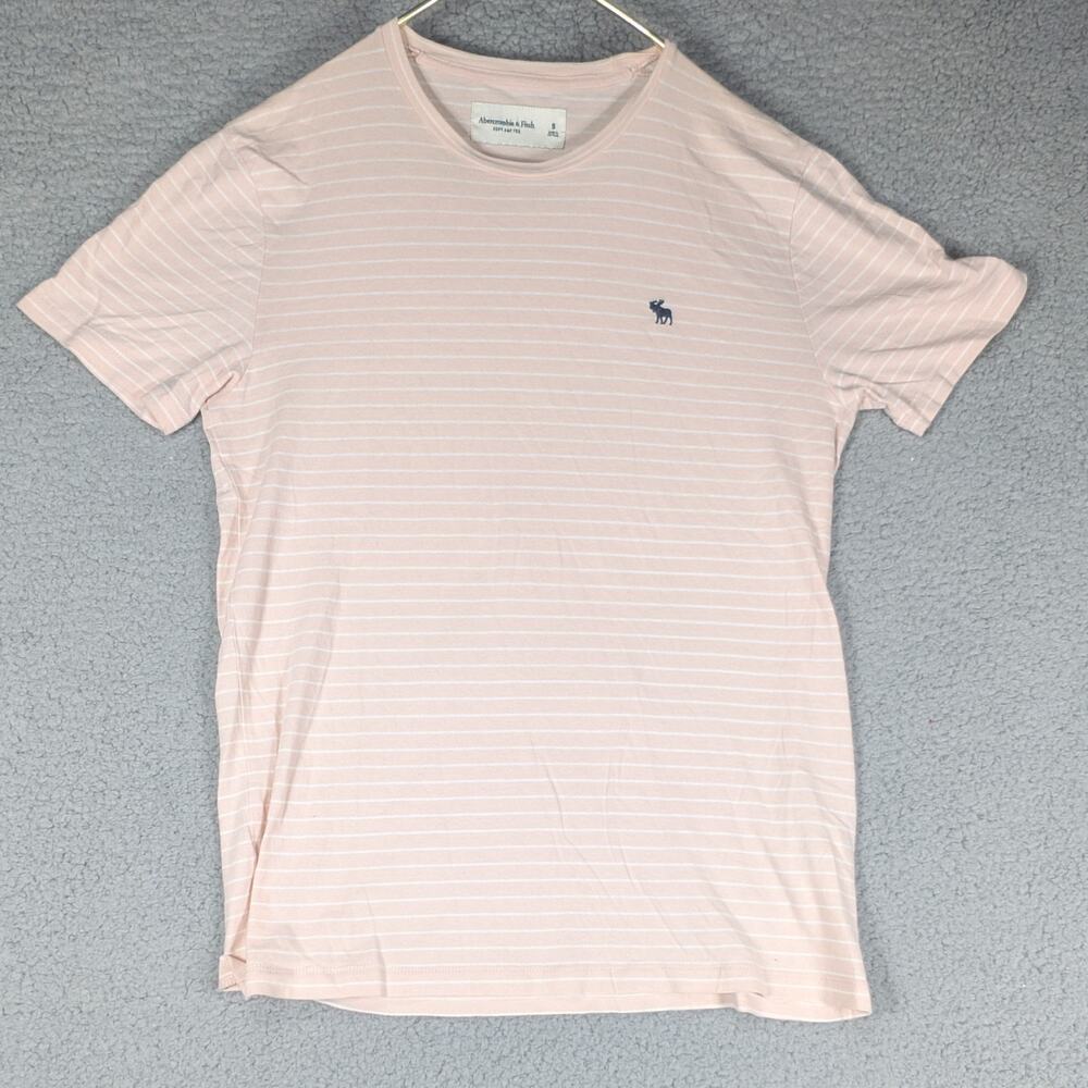 Abercrombie & Fitch Long Sleeve T Shirt Mens Small Pink Soft A&F Tee